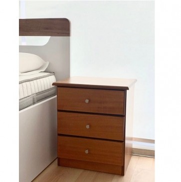 Κομοδίνο mdf με 3 συρτάρια με μηχανισμούς stock -50% 