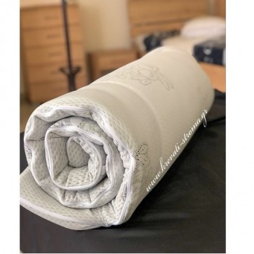 Ανώστρωμα-επίστρωμα μονό για στρώμα 4 πόντων ύψος foam πλενόμενο ύφασμα με φερμουάρ