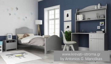 Υπνοδωμάτιο σπιτιού για παιδιά κομπλέ σετ με κρεβάτι,στρώμα,κομοδίνο,βιβλιοθήκη σε ξύλο μοριοσανίδα