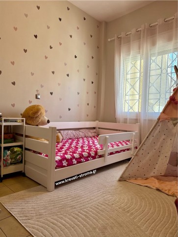 Kαναπές κρεβάτι μασίφ πεύκο χαμηλό montessorri για στρώμα 90χ190