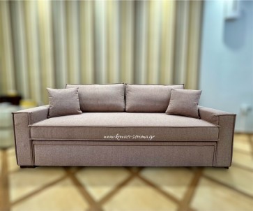 Καναπές κρεβάτι ντυτός με ύφασμα σε πολλά χρώματα,κοιμίζει 2 άτομα από ελληνικό εργοστάσιο και όχι εισαγωγής μαζί με στρώματα και όχι αφρολεξ
