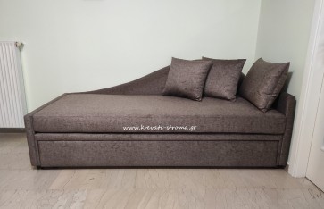 Καναπές ανάκλινδρο με ένα μπράτσο σε πολλά υφάσματα και αποθηκευτικά συρτάρια