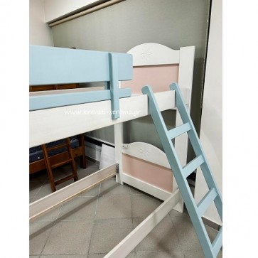 Κουκέτα μονή σε χρώμα λευκής λάκας με λεπτομέρειες παστέλ ΕΤΟΙΜΟΠΑΡΑΔΟΤΗ 