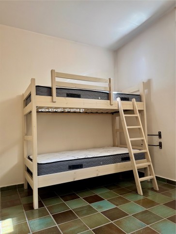 Κουκέτα διόροφο κρεβάτι για στρώμα μονό ,για παιδιά αλλά και ενήλικες από μασίφ ξύλο αντοχής σε τιμή οικονομική προσφοράς