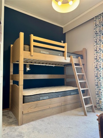 Κουκέτα διαιρούμενη σε δύο μονά κρεβάτια και 2 συρτάρια αποθήκευσης