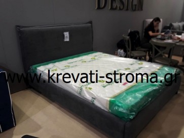 Κρεβάτι διπλό για 150χ200 στρώμα,κρεβατοκάμαρας με ύφασμα (πολλά χρώματα) σε οικονομική τιμή προσφοράς