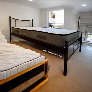 Κρεβάτι μεταλλικό φτηνό , μονό σε χρώμα καφέ μαύρο stock και ετοιμοπαράδοτο σε τιμή ευκαιρίας