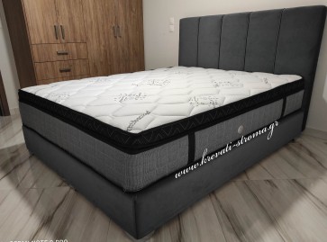 Κρεβάτι ντυμένο με ύφασμα αλέκιαστο και αδιάβροχο σε διάφορα χρώματα και υφές και αποθηκευτικό χώρο 