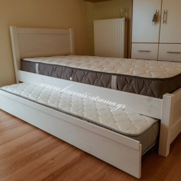 Κρεβάτι μασίφ ξύλινο για δύο παιδιά παραγωγής εργοστασίου μας,ελληνικό με μηχανισμό ανύψωσης για στρώματος Κρεβάτι μασίφ ξύλινο για δύο παιδιά παραγωγής εργοστασίου μας,ελληνικό με μηχανισμό ανύψωσης για στρώματος