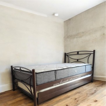 Κρεβάτι μεταλλικό-σιδερένιο μαργαρίτα μονό με συρόμενο κρεβάτι και δύο ορθοπεδικά στρώματα