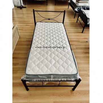 Κρεβάτι μεταλλικό σε χρώμα σκουριά για στρώμα 90χ190 ΕΤΟΙΜΟΠΑΡΑΔΟΤΟ