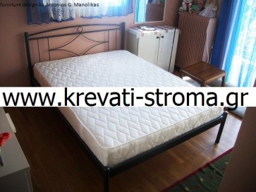 Κρεβάτι μεταλλικό χαμηλό απλό για μικρούς χώρους και κάθισμα και σε ειδικές διαστάσεις