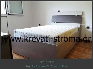 Κρεβάτι μονό minimal μοντέρνο με μηχανισμό ανάκλισης με ανατομικό τελάρο και μπουκάλες με αποθηκευτικό χώρο μπαούλο