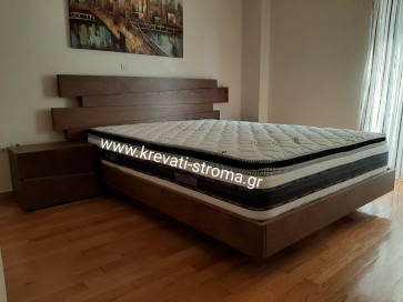 Κρεβατοκάμαρα μοντέρνα από ξύλο φουρνιστό-χτενιστό δρυς  