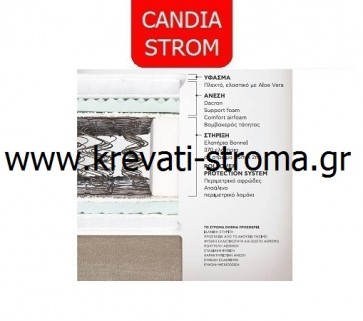 Στρώμα candia strom dorma μονό,διάσταση 090x190 ή 090x200 με μειωμένη τιμή 