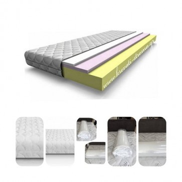 Στρώμα νέας τεχνολογίας χωρίς ελατήρια memory foam και αφρός,με αφαιρούμενο ύφασμα aloe vera, εύκολη μεταφορά se roll pack για το εξοχικό σας