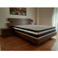 Κρεβατοκάμαρα μοντέρνα από ξύλο φουρνιστό-χτενιστό δρυς  