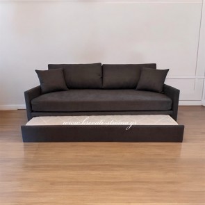 Kαναπές τριθέσιος με μικρά μπράτσα και στρώματα ύπνου 