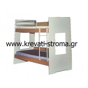Κρεβάτι κουκέτα ξύλο mdf και σίδερο-μέταλλο για νέους,έφηβους