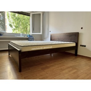 Σκελετός κρεβατιού διπλό για 150 x 200 στρώμα μασίφ ξύλο πεύκο ετοιμοπαράδοτο