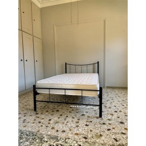 Κρεβάτι μεταλλικό μονό skroutz φτηνό οικονομικό προσφοράς για στρώμα 90x1.90 στρώμα σε χρώμα χαλκόμαυρο.Ετοιμοπαράδοτο