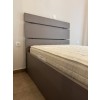 Κρεβάτι γκρι μονό μοντέρνο ίσιο minimal με αποθηκευτικό χώρο με μπουκάλες,μηχανισμό,ανατομικό τελάρο